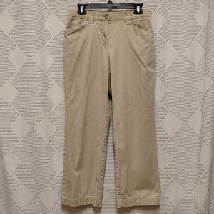 L. L. Bean Tan Casual Dress Pants Women's Size 4 Petite Classic Fit Straight